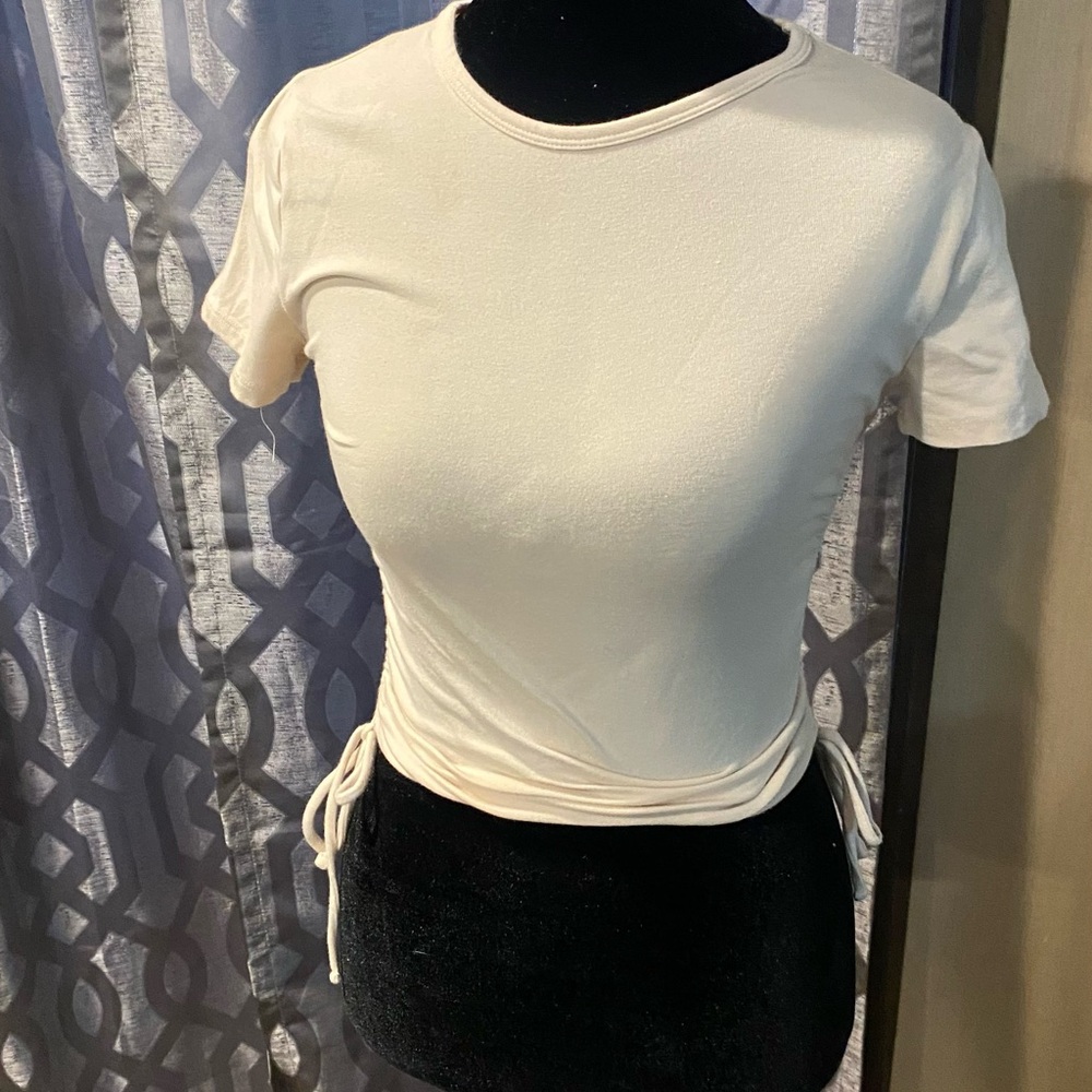 Hollister‎ Cream Women's Tie accents Top Size XS